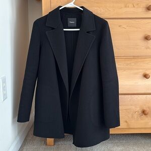 Theory Black Wool-Cashmere Coat